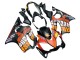 Matt Schwarz Orange Rossi 2004-2007 Honda CBR600 F4i Motorrad Verkleidung