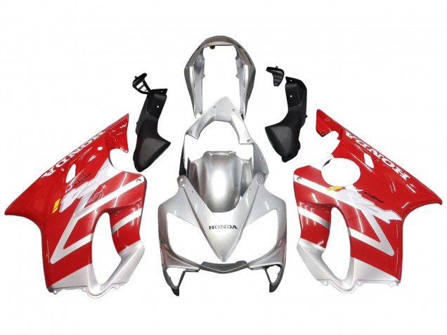 Silber Rot 2004-2007 Honda CBR600 F4i Motorrad Verkleidung