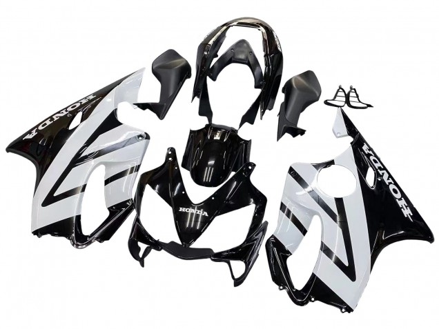 Weiß Glänzendes Schwarz 2004-2007 Honda CBR600 F4i Motorrad Verkleidung