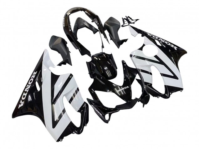Weiß Glänzendes Schwarz 2004-2007 Honda CBR600 F4i Motorrad Verkleidung