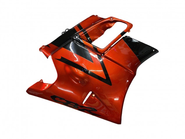 Orange Glänzendes Schwarz 1991-1994 Honda CBR600 F2 Motorrad Verkleidung