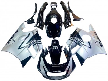 Silber Glänzendes Schwarz 1991-1994 Honda CBR600 F2 Motorrad Verkleidung