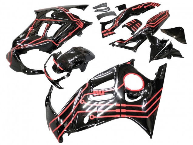 Rot Glänzendes Schwarz 1997-1998 Honda CBR600 F3 Motorrad Verkleidung Kit