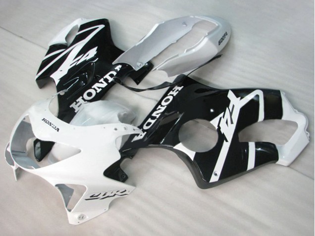 Weiß Glänzendes Schwarz 1999-2000 Honda CBR600 F4 Motorrad Verkleidung