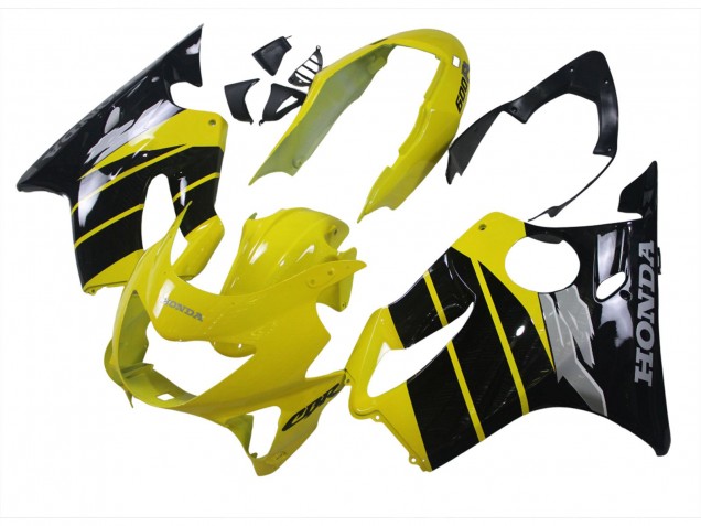 Gelb Glänzendes Schwarz 1999-2000 Honda CBR600 F4 Motorrad Verkleidung