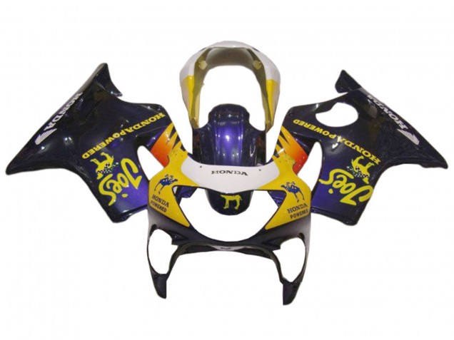 Weiß Gelb Glänzendes Schwarz Joes 1999-2000 Honda CBR600 F4 Motorrad Verkleidung