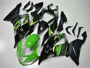 Grün Gelb Glänzendes Schwarz Matt Schwarz 2013-2018 Kawasaki ZX6R Motorrad Verkleidung