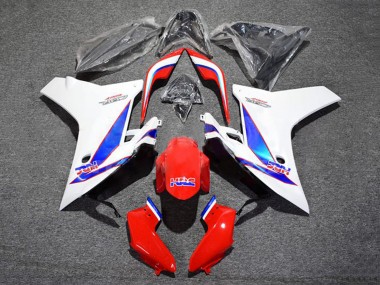 Weiß Rot Blau HRC 2011-2013 Honda CBR600F Motorrad Verkleidung