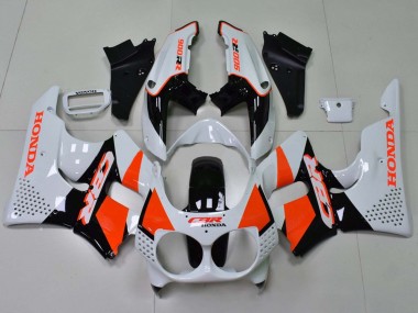 Weiß Orange Glänzendes Schwarz 1992-1993 Honda CBR900RR 893 Motorrad Verkleidung