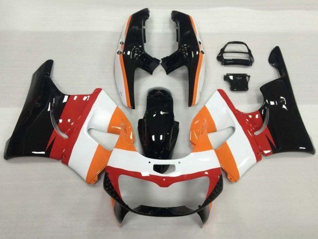 Orange Weiß Rot Glänzendes Schwarz 1994-1995 Honda CBR900RR 893 Motorrad Verkleidung