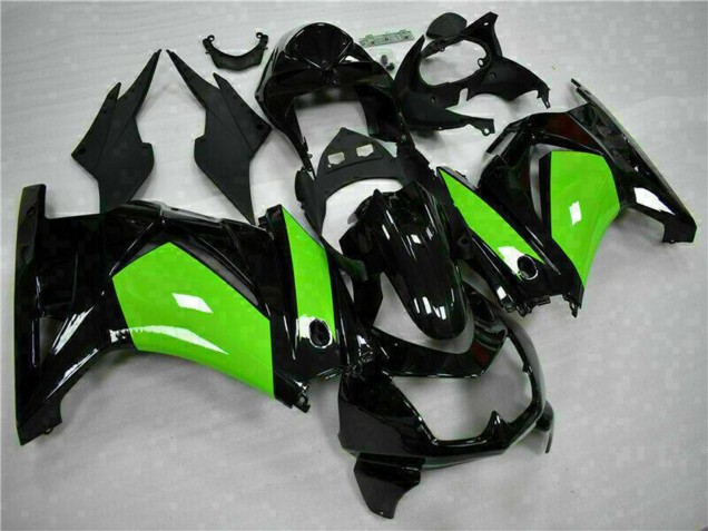 Glänzendes Schwarz Grün 2008-2012 Kawasaki EX250 Motorrad Verkleidung