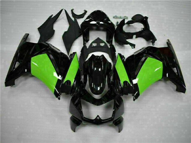 Glänzendes Schwarz Grün 2008-2012 Kawasaki EX250 Motorrad Verkleidung
