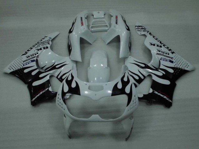 Weiß Glänzendes Schwarz Flamme 1994-1995 Honda CBR900RR 893 Motorrad Verkleidung