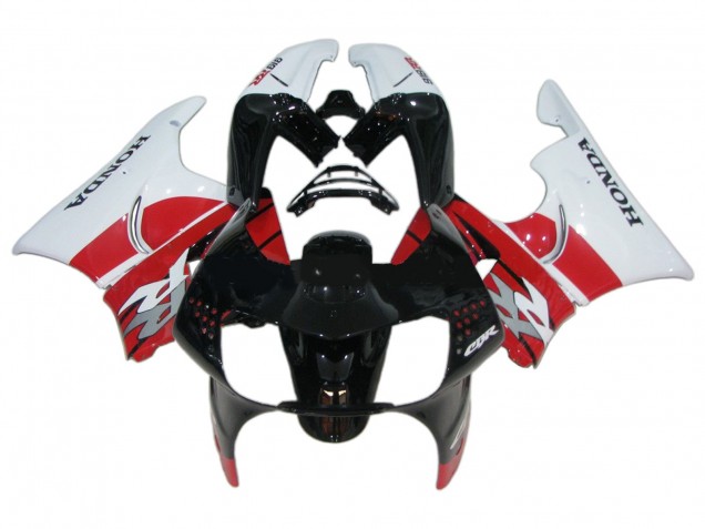 Weiß Rot Glänzendes Schwarz 1998-1999 Honda CBR900RR 919 Motorrad Verkleidung