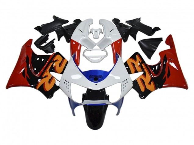 Weiß Rot Blau Glänzendes Schwarz 1998-1999 Honda CBR900RR 919 Motorrad Verkleidung