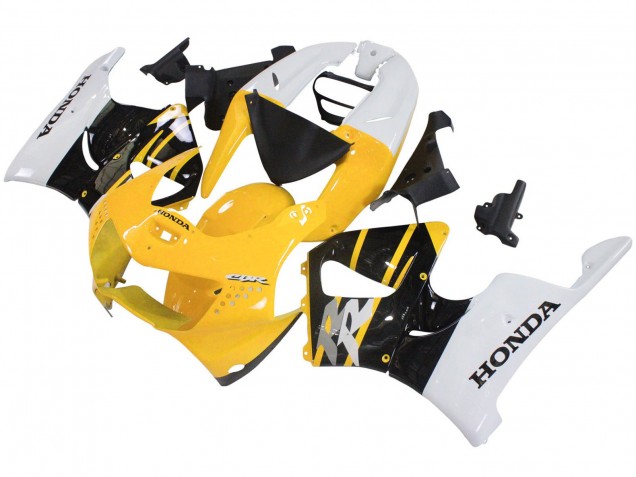 Weiß Gelb Glänzendes Schwarz 1998-1999 Honda CBR900RR 919 Motorrad Verkleidung