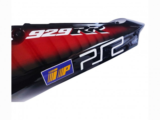 Rot Weiß Glänzendes Schwarz PlayStation 2 2000-2001 Honda CBR900RR 929 Motorrad Verkleidung
