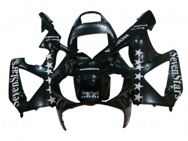 Glänzendes Schwarz Weiß SevenStars 2000-2001 Honda CBR900RR 929 Motorrad Verkleidung