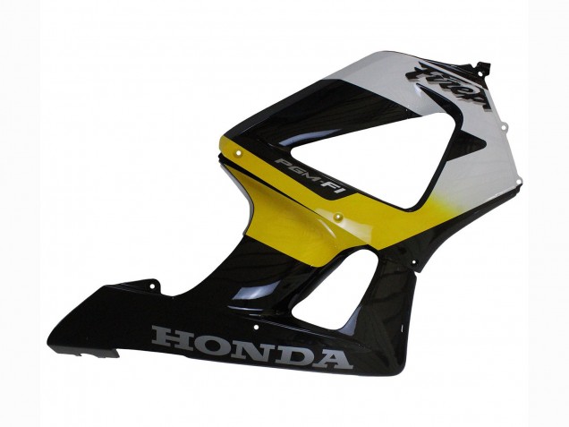 Weiß Gelb Glänzendes Schwarz 2000-2001 Honda CBR900RR 929 Motorrad Verkleidung