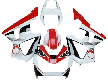 Weiß Rot Schwarz 2000-2001 Honda CBR900RR 929 Motorrad Verkleidung