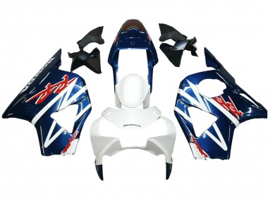 Weiß Dunkel Blau 2002-2003 Honda CBR900RR 954 Motorrad Verkleidung