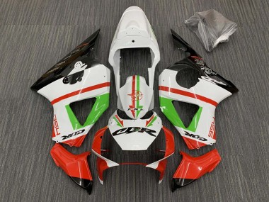 Weiß Rot Grün Glänzendes Schwarz 2002-2003 Honda CBR900RR 954 Motorrad Verkleidung