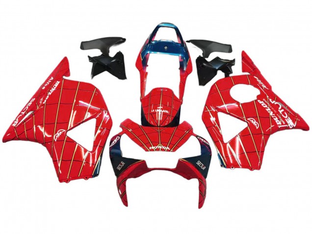 Rot Dunkel Blau Dunlop 2002-2003 Honda CBR900RR 954 Motorrad Verkleidung