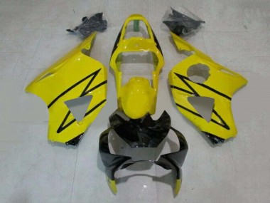 Gelb Glänzendes Schwarz 2002-2003 Honda CBR900RR 954 Motorrad Verkleidung