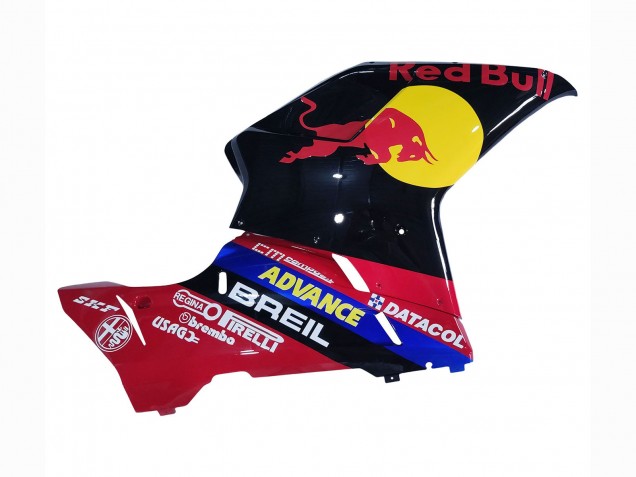 Glänzendes Schwarz Gelb Blau Red Bull 2007-2014 Ducati 848/1098/1198 Motorrad Verkleidung
