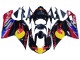 Glänzendes Schwarz Gelb Blau Red Bull 2007-2014 Ducati 848/1098/1198 Motorrad Verkleidung