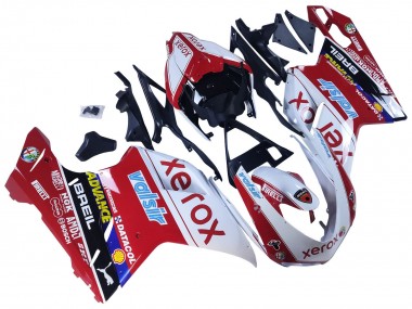 Weiß Rot Glänzendes Schwarz Valsir Xerox 2007-2014 Ducati 848/1098/1198 Motorrad Verkleidung