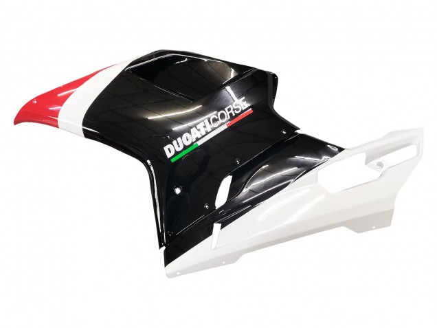 Weiß Rot Glänzendes Schwarz 2007-2014 Ducati 848/1098/1198 Motorrad Verkleidung