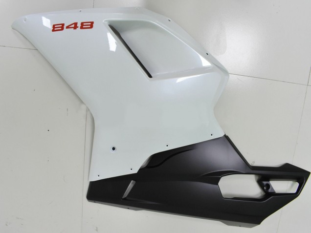 Weiß Matt Schwarz 2007-2014 Ducati 848 Motorrad Verkleidung