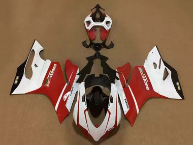 Weiß Rot Schwarz 2011-2014 Ducati Panigale 899 Motorrad Verkleidung