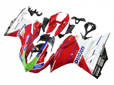 Weiß Rot Grün Blau Glänzendes Schwarz Flex-Box 2011-2014 Ducati Panigale 899/1199 Motorrad Verkleidung