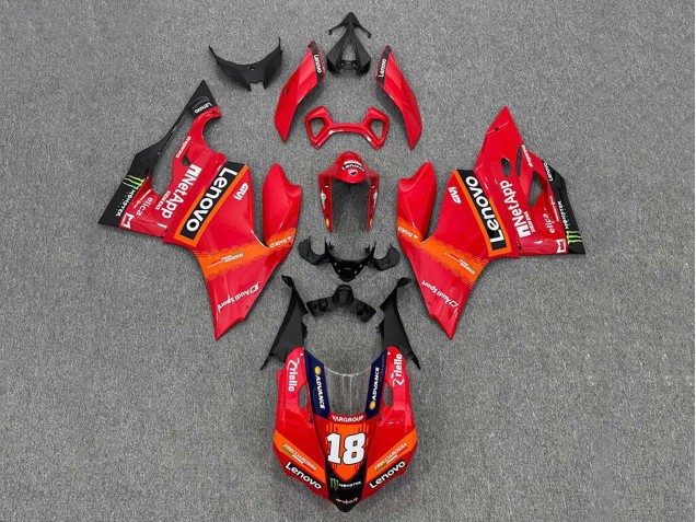 Rot Orange Schwarz Monster Lenovo 18 2011-2014 Ducati Panigale 899/1199 Motorrad Verkleidung