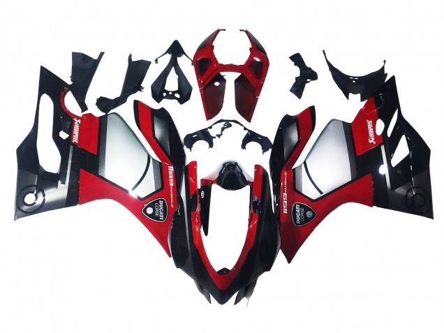 Rot Silber Schwarz 2011-2014 Ducati 1199 Motorrad Verkleidung