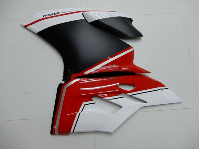 Weiß Rot Matt Schwarz 2011-2014 Ducati 1199 Motorrad Verkleidung