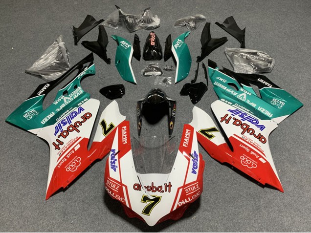 Weiß Rot Grün Glänzendes Schwarz Avis Valsir 7 2011-2014 Ducati Panigale 899/1199 Motorrad Verkleidung
