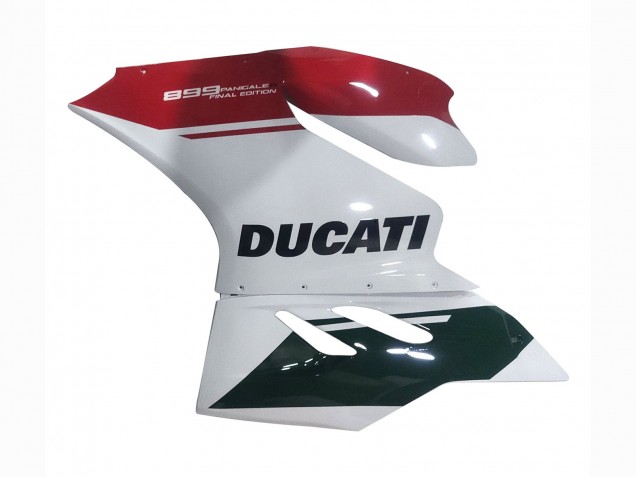 Weiß Rot Glänzendes Schwarz 2011-2014 Ducati Panigale 899 Motorrad Verkleidung