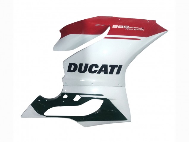 Weiß Rot Glänzendes Schwarz 2011-2014 Ducati Panigale 899 Motorrad Verkleidung