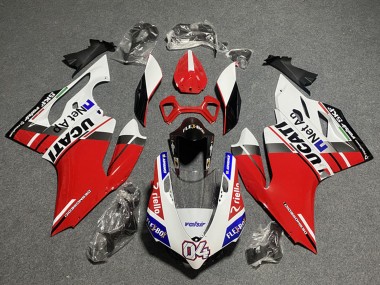 Weiß Rot Blau Glänzendes Schwarz Flex-Box Valsir 04 2011-2014 Ducati Panigale 899/1199 Motorrad Verkleidung