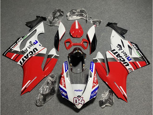 Weiß Rot Blau Glänzendes Schwarz Flex-Box Valsir 04 2011-2014 Ducati Panigale 899/1199 Motorrad Verkleidung