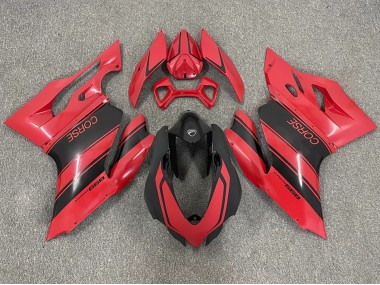 Rot Glänzendes Schwarz Corse 2003-2004 Ducati 999 Motorrad Verkleidung
