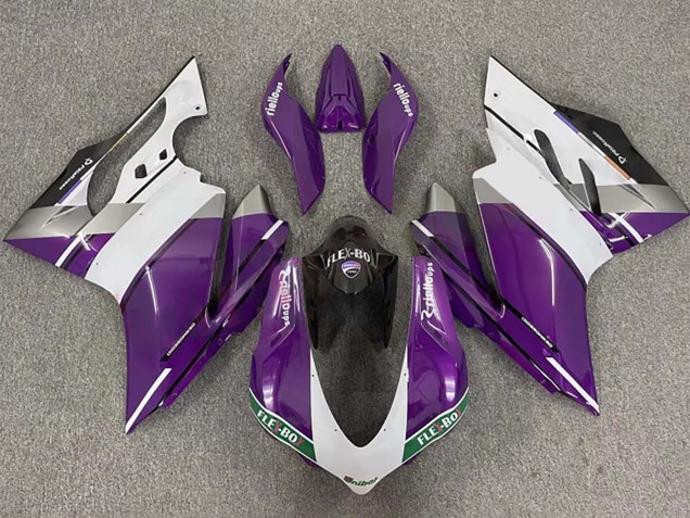 Lila Weiß Glänzendes Schwarz Flex-Box 2015-2020 Ducati 959/1299 Motorrad Verkleidung