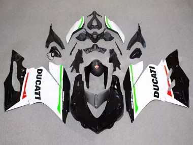 Weiß Rot Grün Glänzendes Schwarz 2015-2020 Ducati 1299 Motorrad Verkleidung