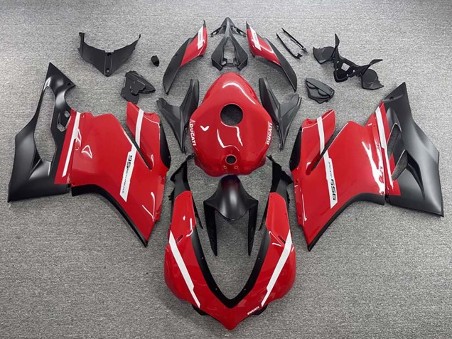 Rot Matt Schwarz 2015-2020 Ducati 959 Motorrad Verkleidung