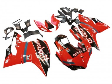 Rot Glänzendes Schwarz Fiamm 2015-2020 Ducati 959/1299 Motorrad Verkleidung