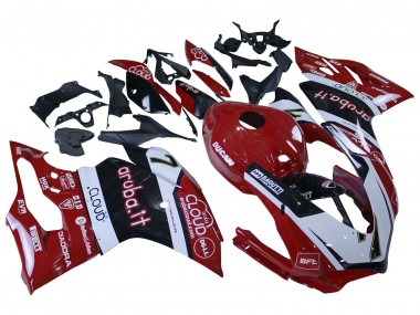 Weiß Rot Schwarz Aruba 7 2015-2020 Ducati 959/1299 Motorrad Verkleidung