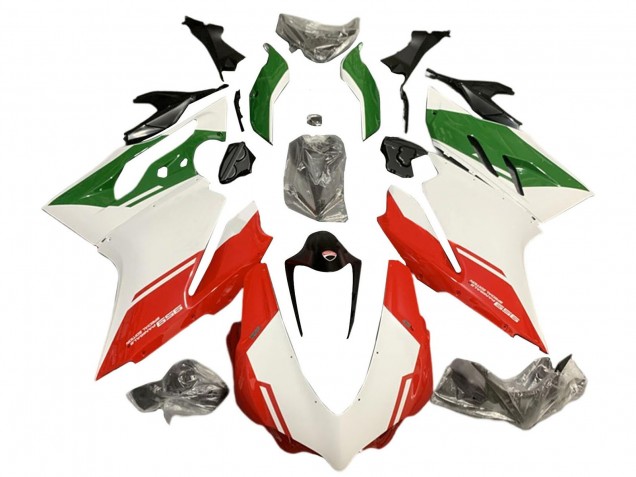 Weiß Rot Grün 2015-2020 Ducati 959 Motorrad Verkleidung